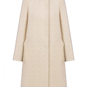 Пальто біле зі складками